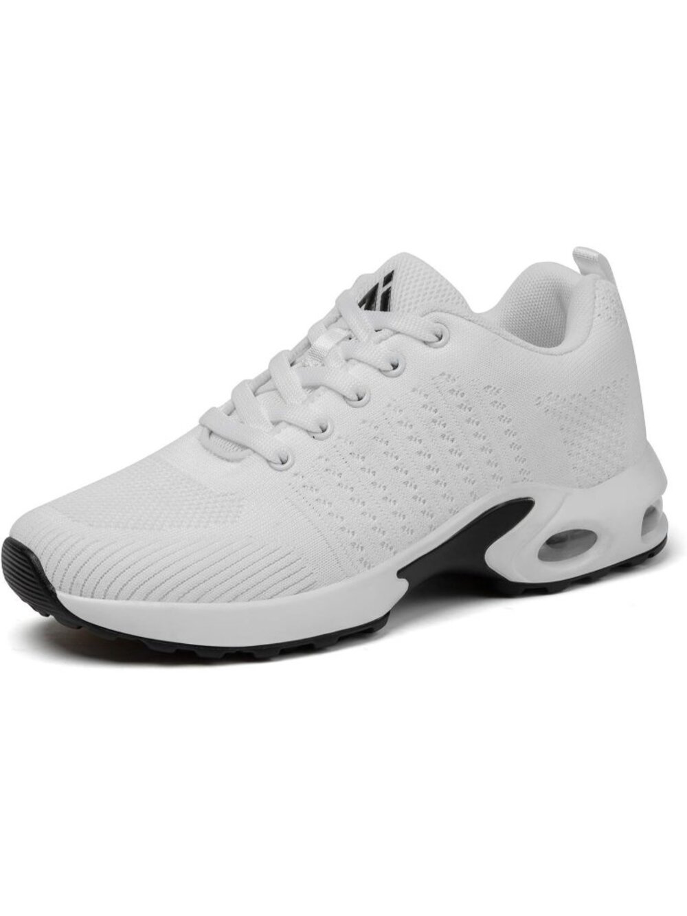 Women's White Arch Support Non-Slip Breathable Mesh Athletic Running Sneakers